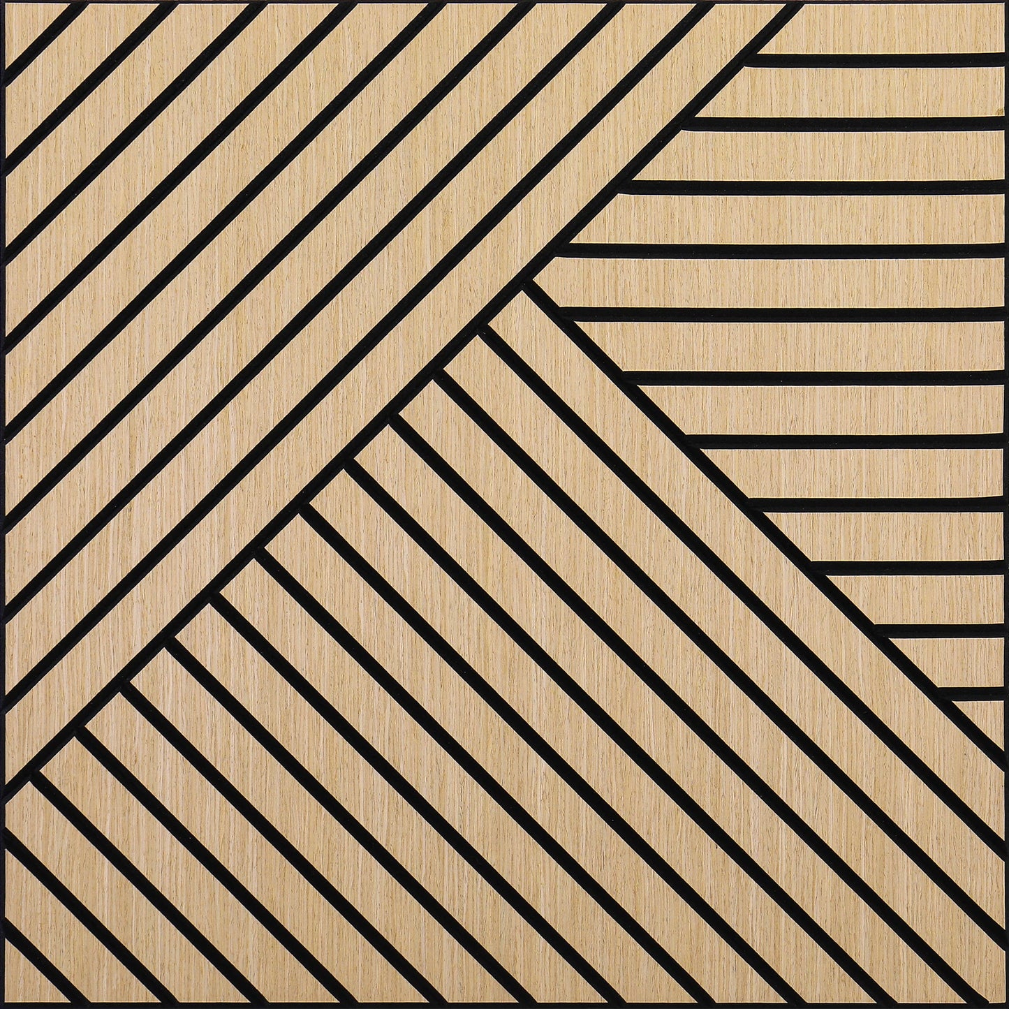 4 Packs Acoustic 3D Wood Slat Wall Panels Self-Adhesive Sound Absorbing