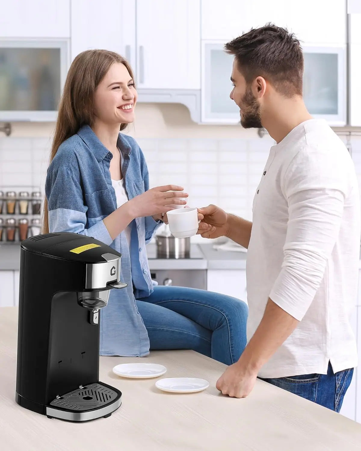 Single Serve Coffee Maker,K Cup & Ground Coffee Compatible