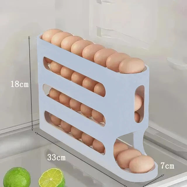 2-4-layer Slide Egg Storage Box Ladder Style Egg Box Storage Refrigerator