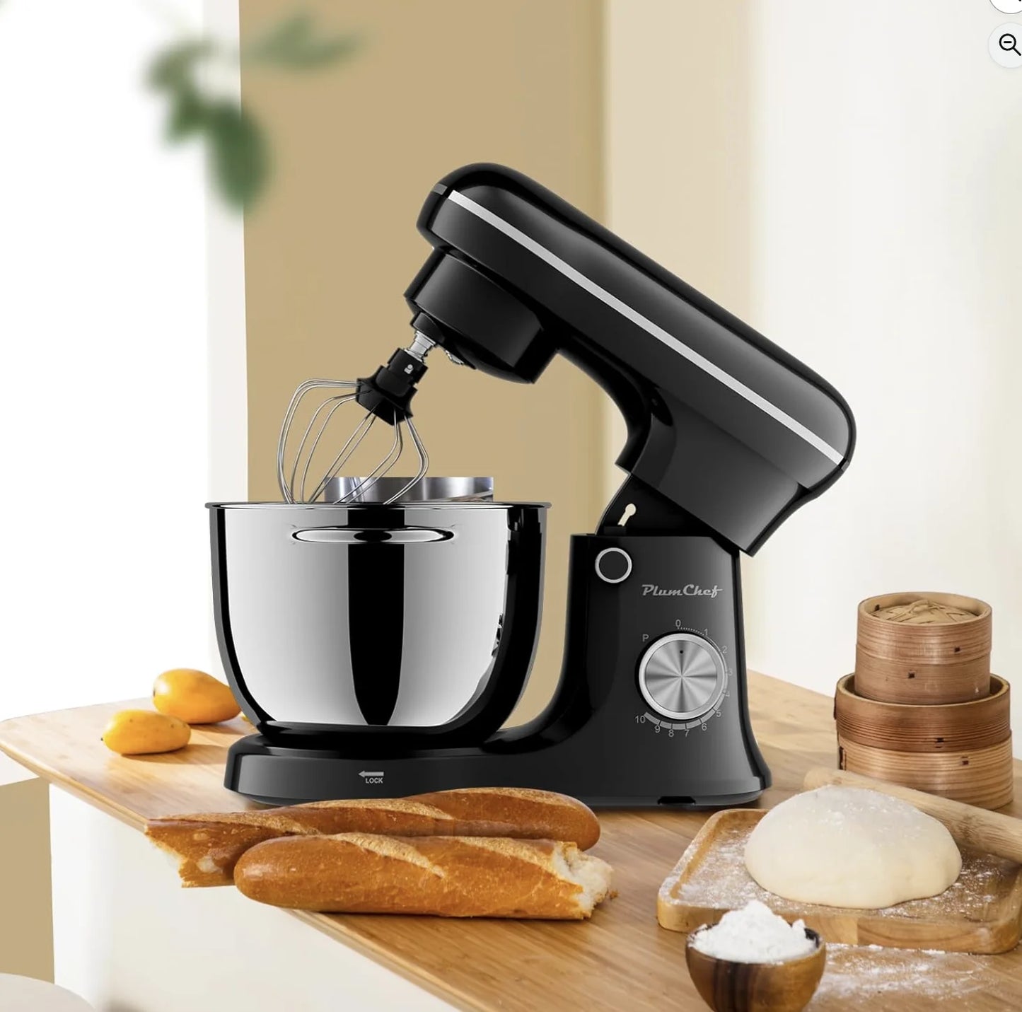 6QT Electric Stand Mixer, Black,