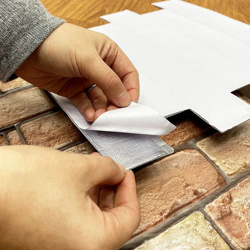 3D Imitation Brick Wall Stickers 30cmX30cm Self-adhesive Waterproof Wallpaper