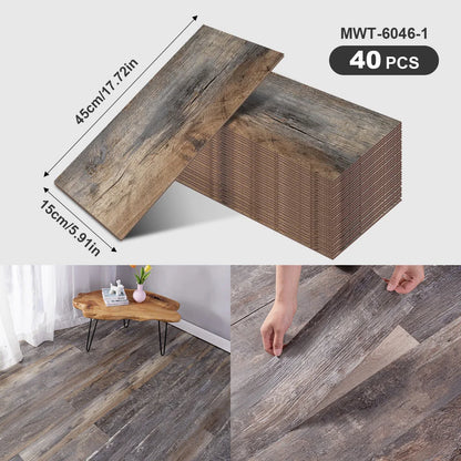 40Pcs SXP Self-Adhesive Wood Grain Strips Peel-and-Stick