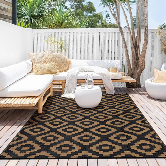 Outdoor Rug Plastic Straw Modern Waterproof Rug