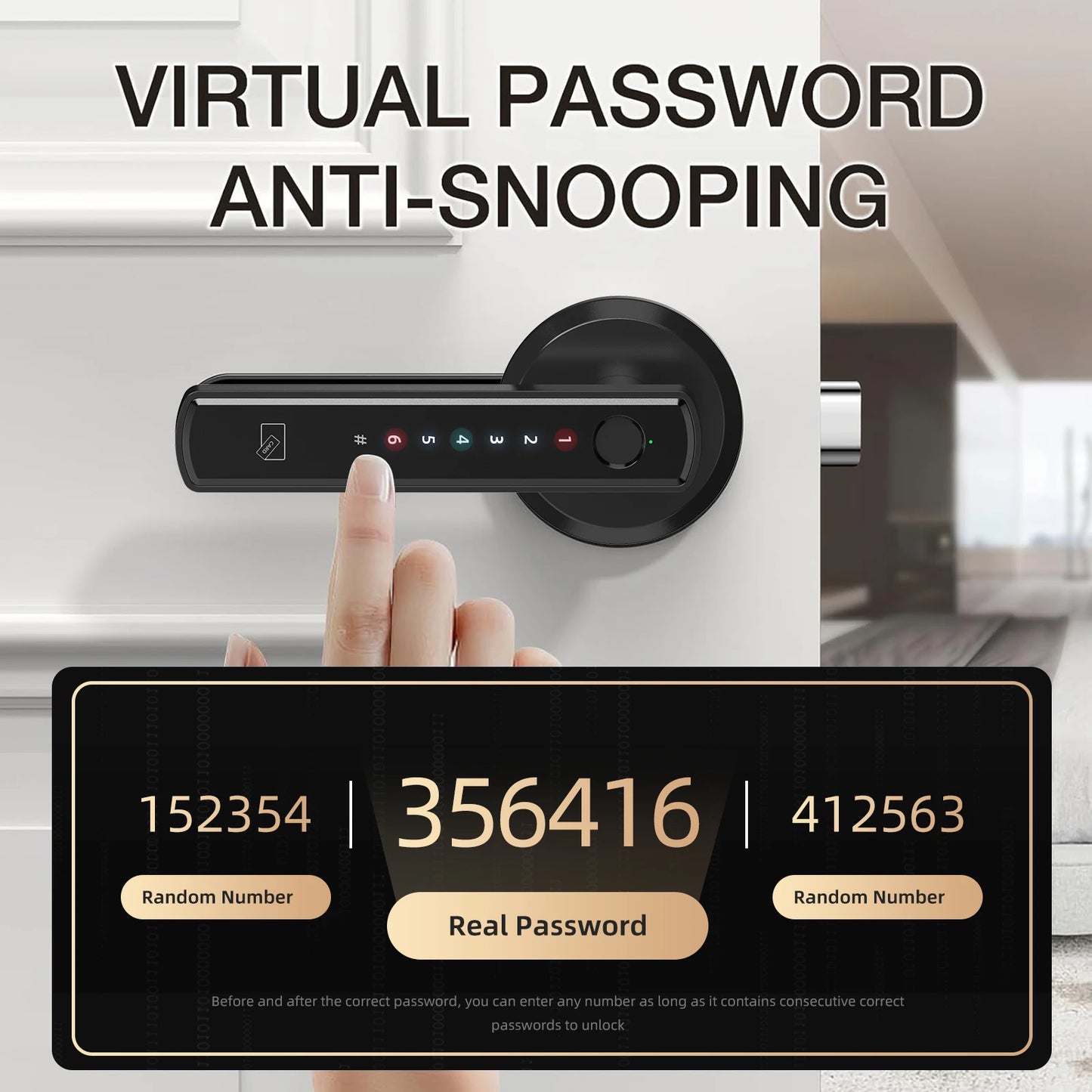 Smart Lock Fingerprint Door Lock App Control Passcode Unlock