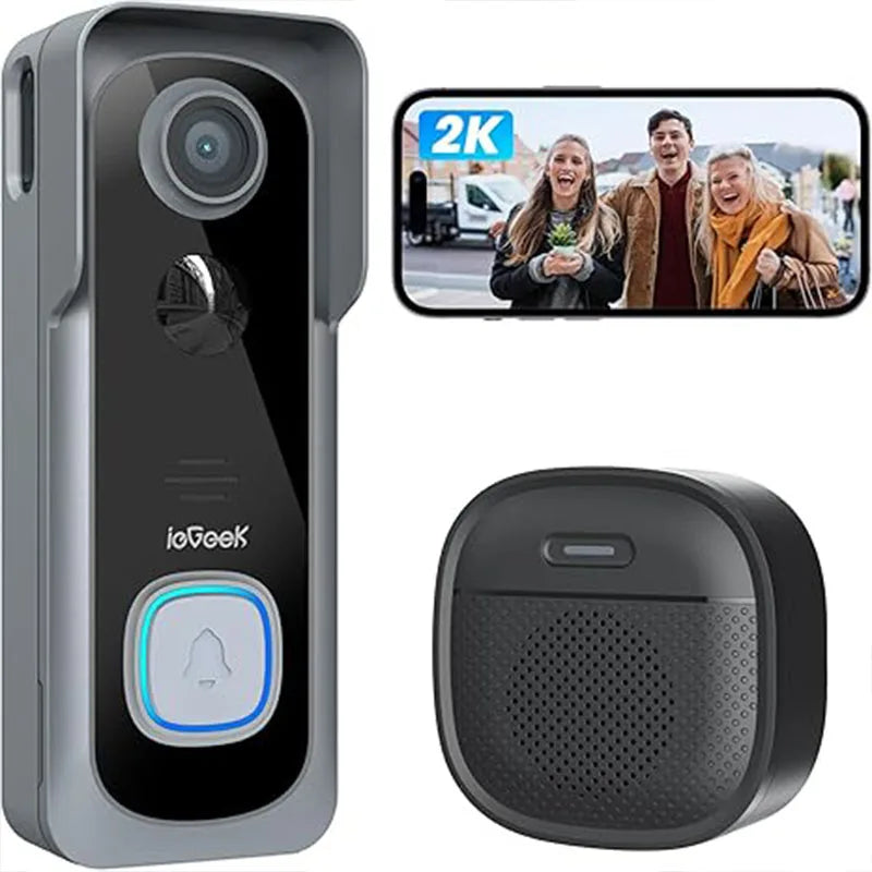 Doorbell Camera Wireless -Video Doorbell with Chime Ringer