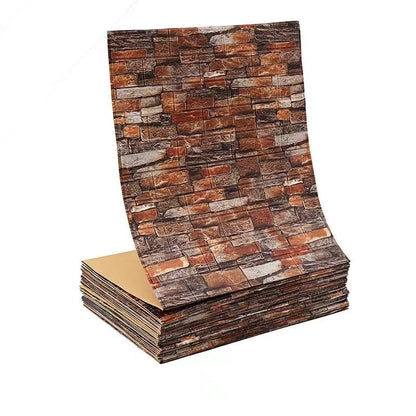1/5/10M 3D Self-Adhesive Decor Wallpaper Waterproof Imitation Brick