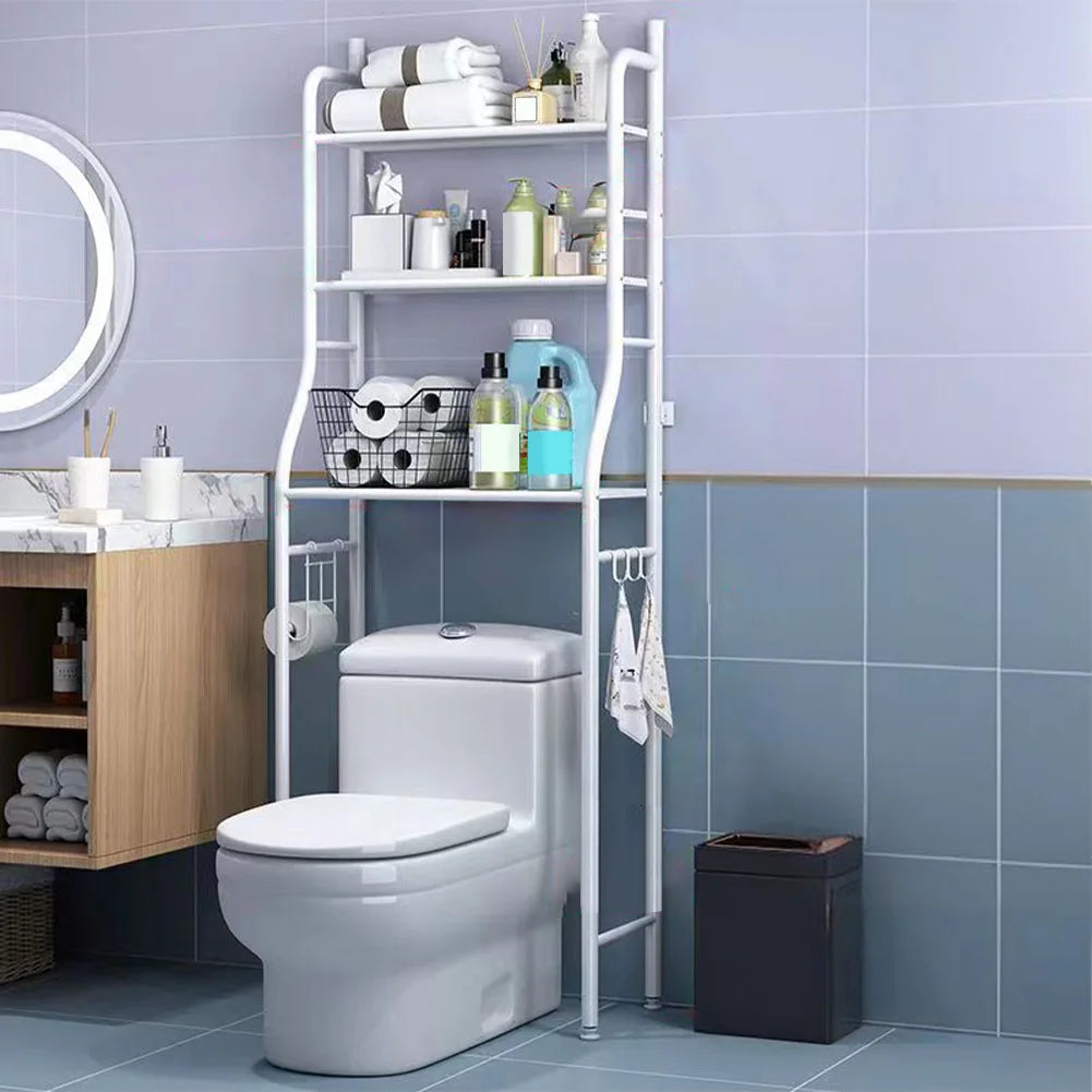 Over The Toilet Storage, Metal Over Toilet Organizer Rack With Removable Towel Hooks, Paper Holder, Organizer Over Toilet