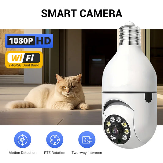 Light Bulb Security Cameras Outdoor Wireless WiFi Camera 5GHz