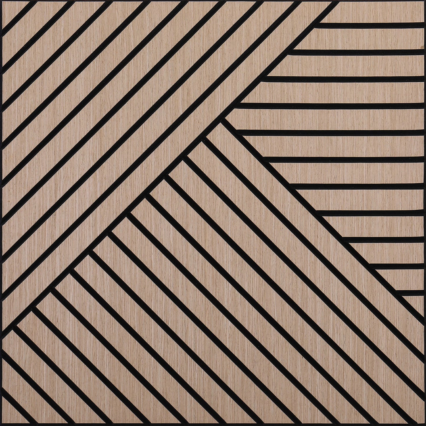 4 Packs Acoustic 3D Wood Slat Wall Panels Self-Adhesive Sound Absorbing