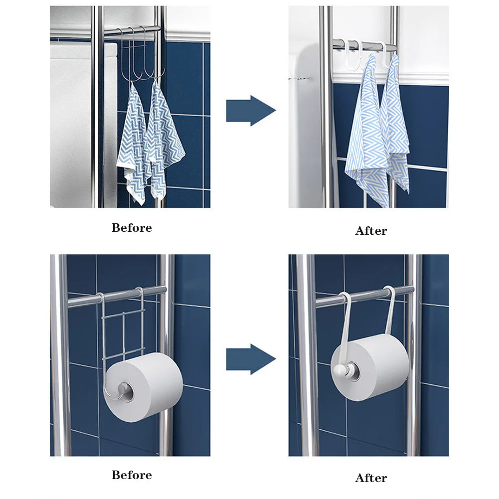 Over The Toilet Storage, Metal Over Toilet Organizer Rack With Removable Towel Hooks, Paper Holder, Organizer Over Toilet
