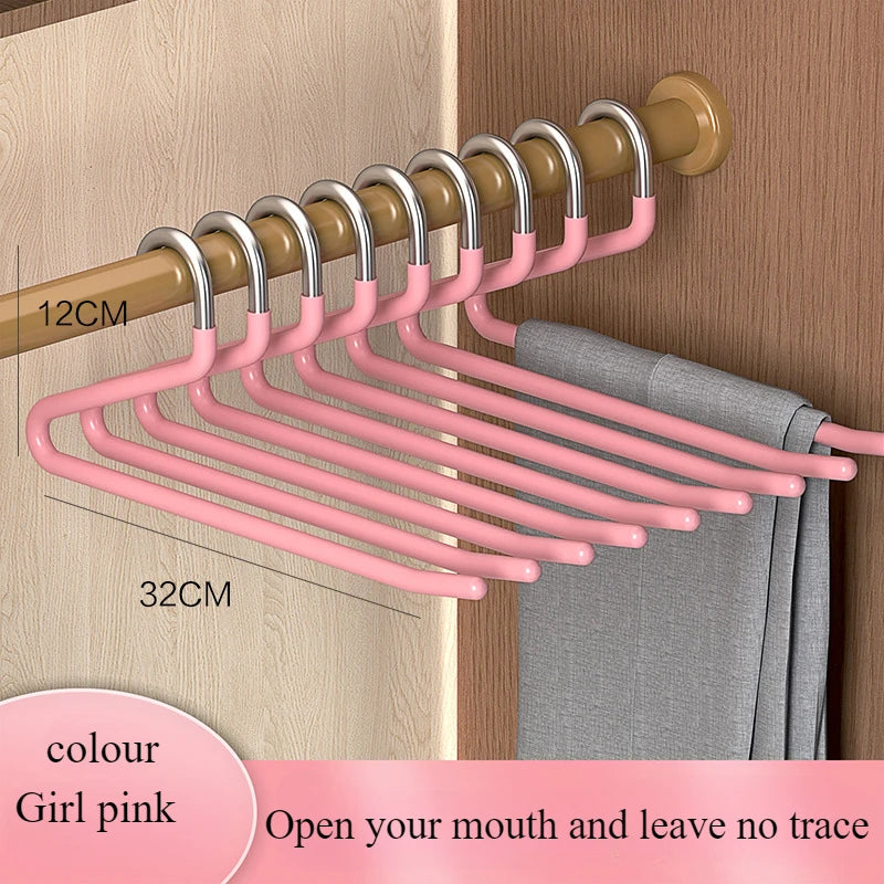 5PCS Goose Type Plastic pants hanger, Multi Layer Storage hanger