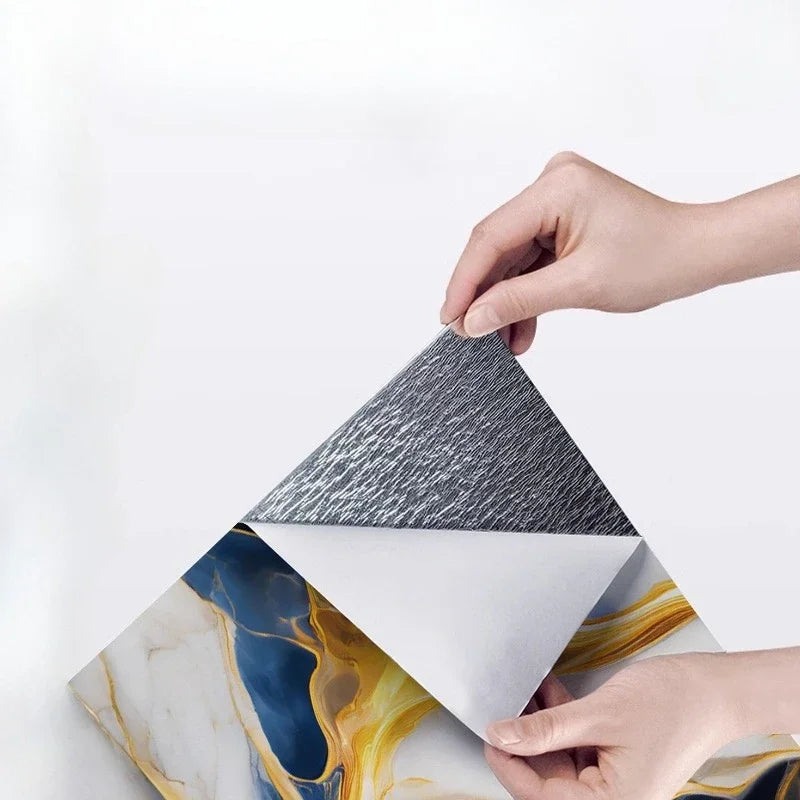 10-40PCS Imitation Marble 3D Ceramic Tile Wall Self-adhesive, waterproof
