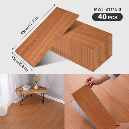 40Pcs SXP Self-Adhesive Wood Grain Strips Peel-and-Stick