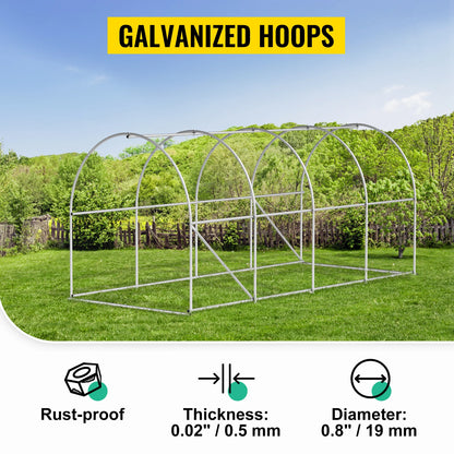 Walk-in Tunnel Greenhouse Galvanized Frame