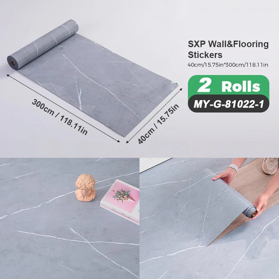 2 Rolls Self-Adhesive Wall and Floor Sticker Peel and Stick 15.75x118.11inch