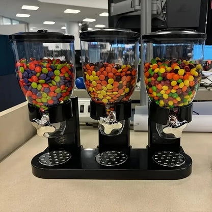 3 Canister Cereal Dispenser, Kitchen Pantry Storage Organizer