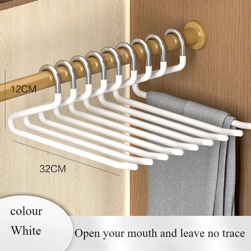 5PCS Goose Type Plastic pants hanger, Multi Layer Storage hanger