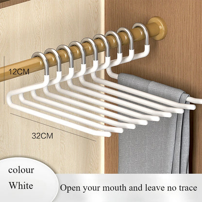 5PCS Goose Type Plastic pants hanger, Multi Layer Storage hanger