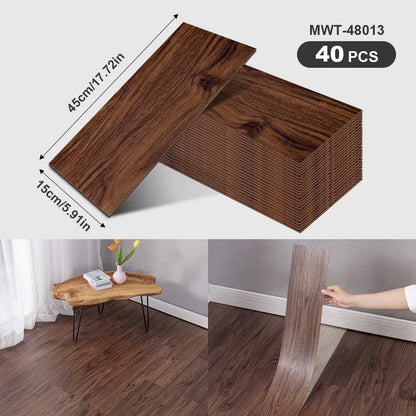 40Pcs SXP Self-Adhesive Wood Grain Strips Peel-and-Stick