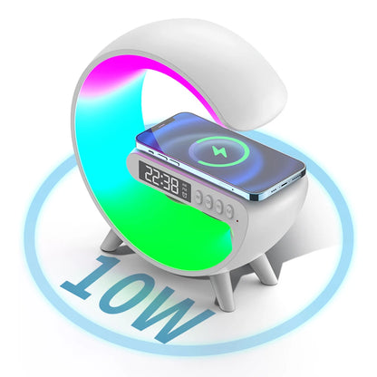 Wireless Speaker Charger Table Lamp with Alarm Clock Charging