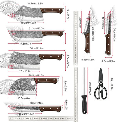 14PCS Japanese Chef Knife Set High Carbon Steel