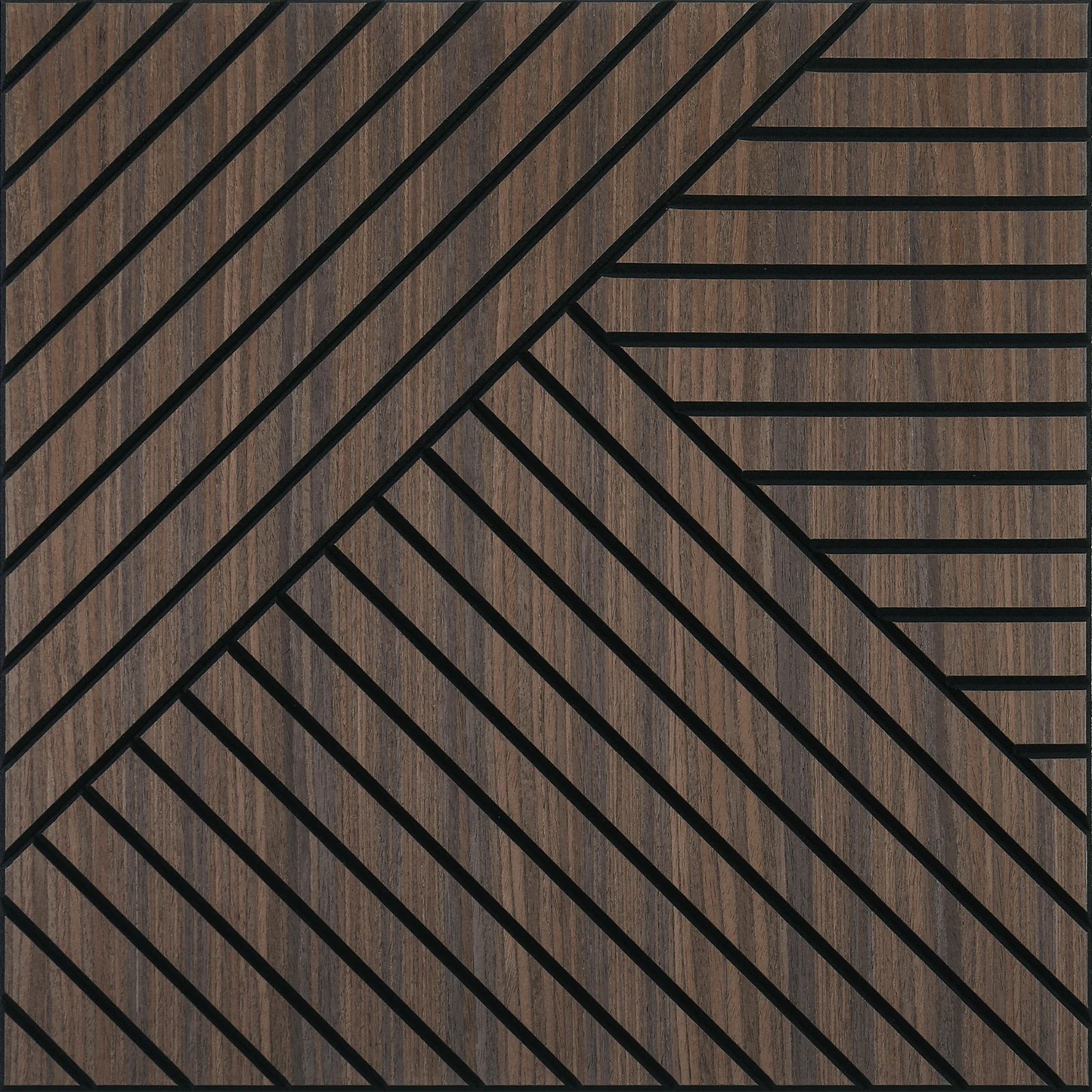 4 Packs Acoustic 3D Wood Slat Wall Panels Self-Adhesive Sound Absorbing