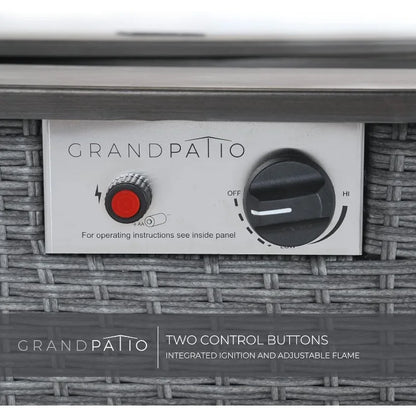 Patio sectional 5 Pieces Wicker Outdoor Furniture Set with Fire Pit