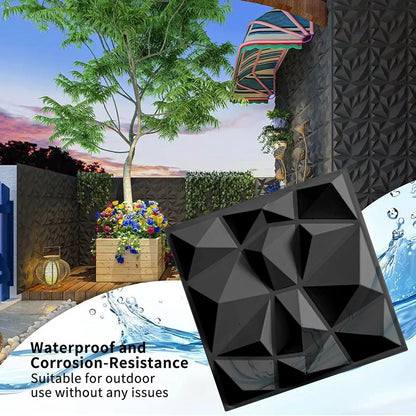 10 Pack Self adhesive 3D Wall Panels, PVC Wall Decor 11.8"x11.8"