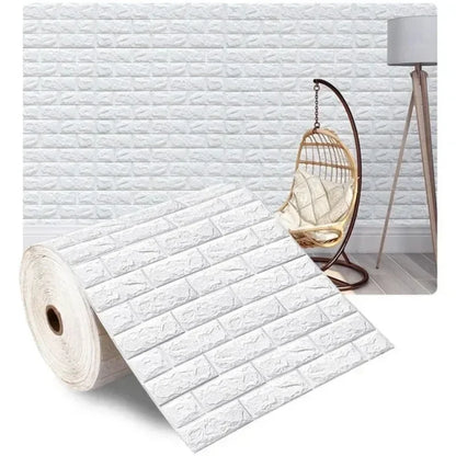1/5/10M 3D Self-Adhesive Decor Wallpaper Waterproof Imitation Brick