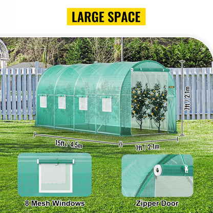 Walk-in Tunnel Greenhouse Galvanized Frame