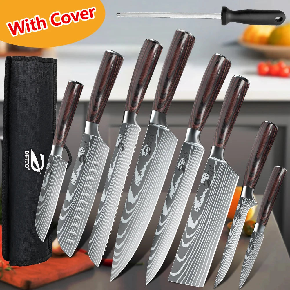 Kitchen Knife Set Stainless Steel Chef Knife Ultra Sharp