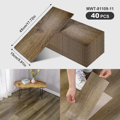 40Pcs SXP Self-Adhesive Wood Grain Strips Peel-and-Stick