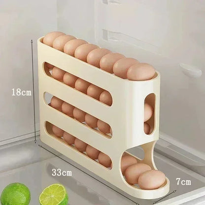 2-4-layer Slide Egg Storage Box Ladder Style Egg Box Storage Refrigerator