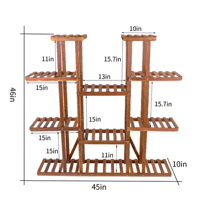 Wooden Plant Shelf Flower Pot Stand Indoor Outdoor