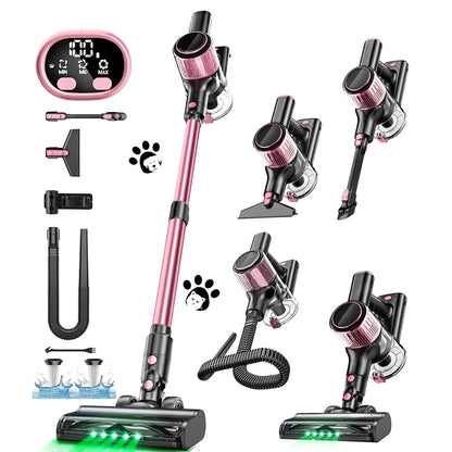 Cordless Vacuum Cleaner, 10 in 1 Powerful Stick Vacuum Cleaner for Home Pet Hair/Hard Floor/Carpet
