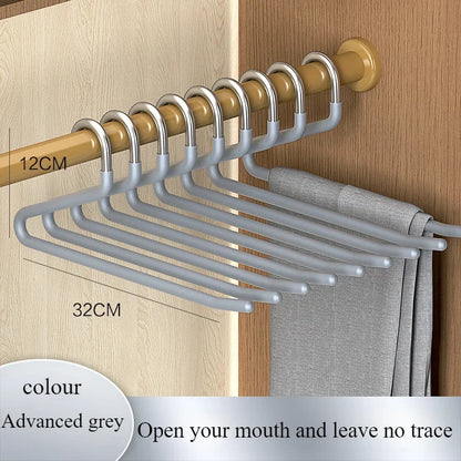 5PCS Goose Type Plastic pants hanger, Multi Layer Storage hanger
