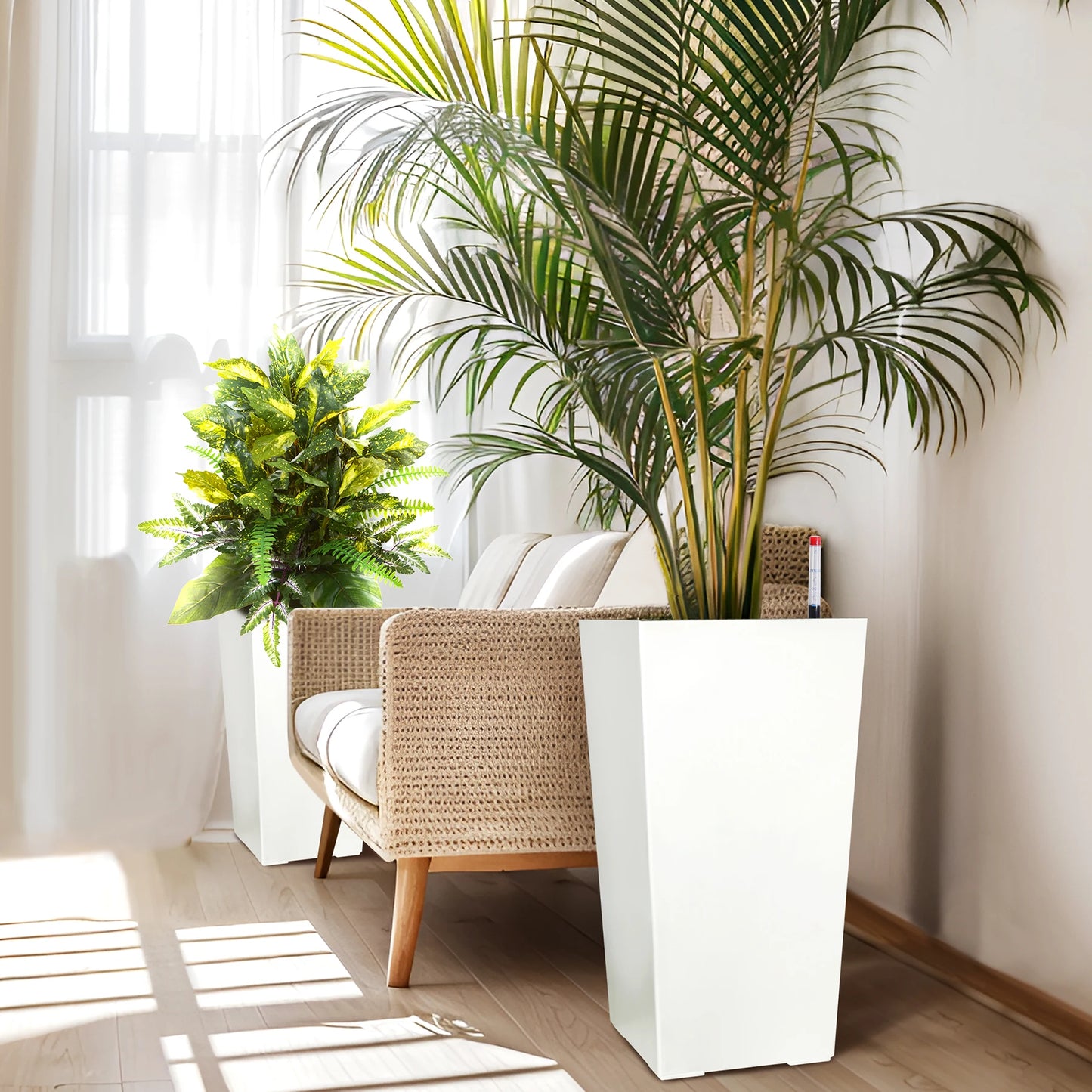 2pcs Planters Outdoor Indoor Plant Pots, Auto Watering