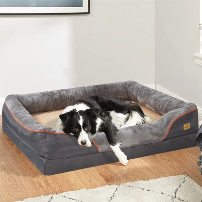 Jumbo Large Orthopedic Dog Bed Memory Foam Pet Sofa Couch Waterproof Elevated Cushion