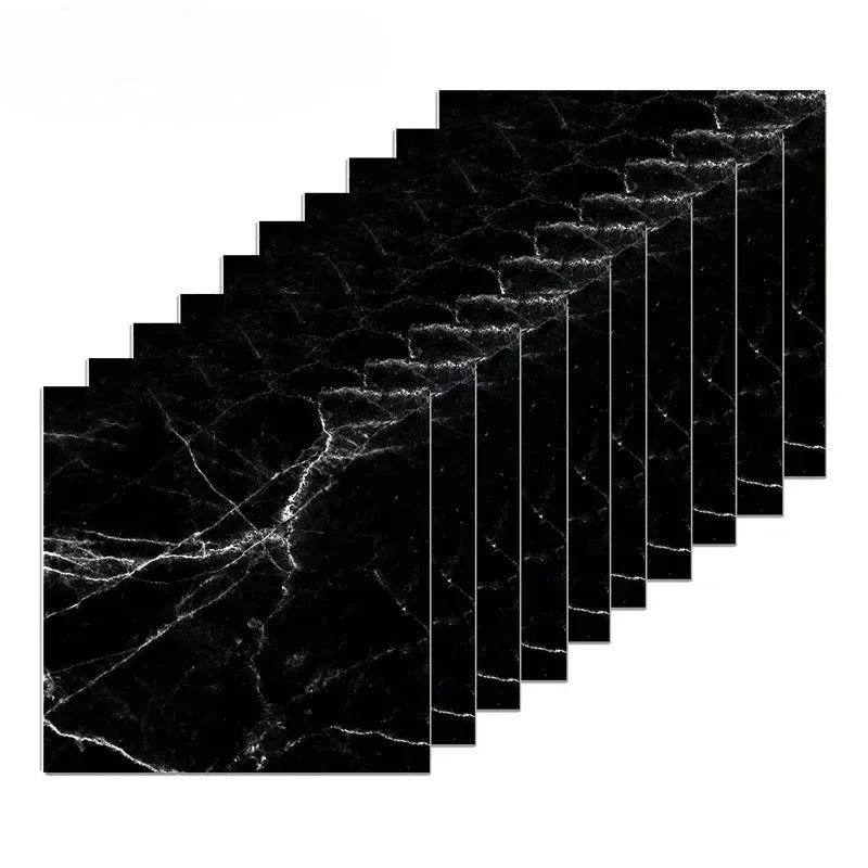 10-40PCS Imitation Marble 3D Ceramic Tile Wall Self-adhesive, waterproof
