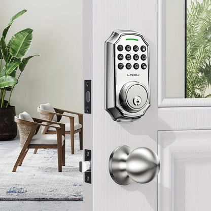Smart Lock  Electronic Keypad Deadbolt Anti-Peeping Password One Touch Auto-Locking Security Door Lock