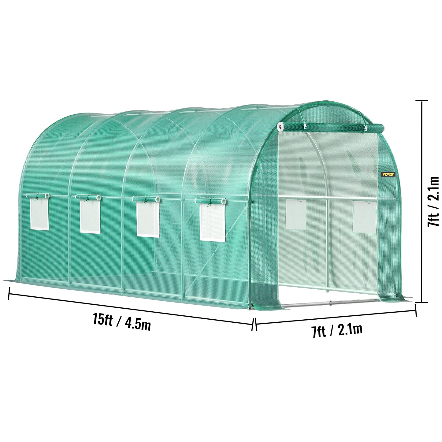 Walk-in Tunnel Greenhouse Galvanized Frame