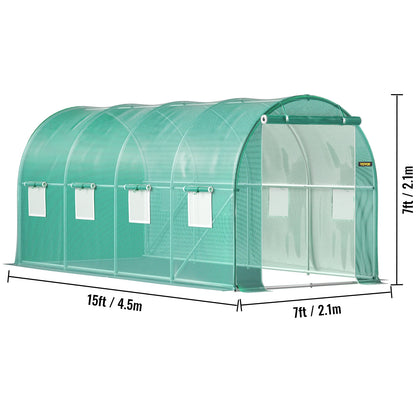 Walk-in Tunnel Greenhouse Galvanized Frame