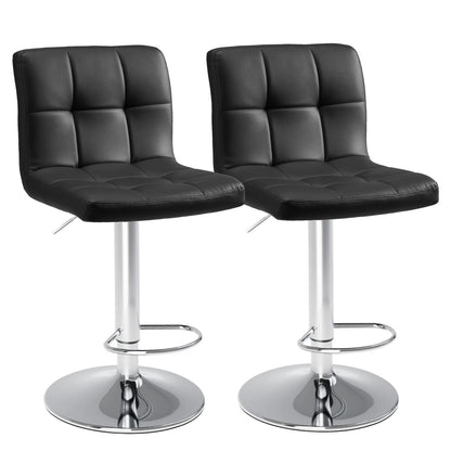 Leather Bar Stools Set of 2,Upholstered Counter Height Bar Stools,SGS Certified Gas Gylinder Comfortbale Backrest