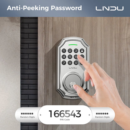 Smart Lock  Electronic Keypad Deadbolt Anti-Peeping Password One Touch Auto-Locking Security Door Lock