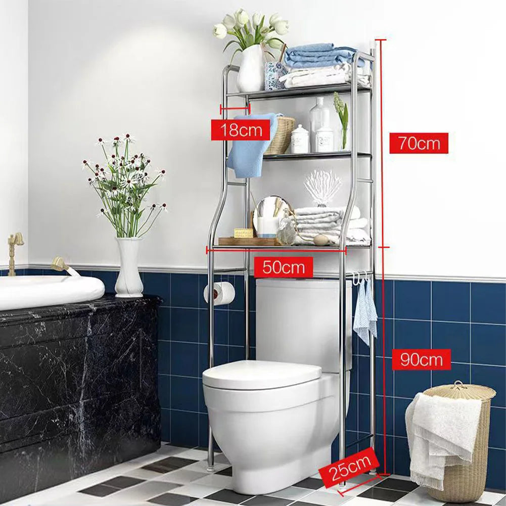 Over The Toilet Storage, Metal Over Toilet Organizer Rack With Removable Towel Hooks, Paper Holder, Organizer Over Toilet
