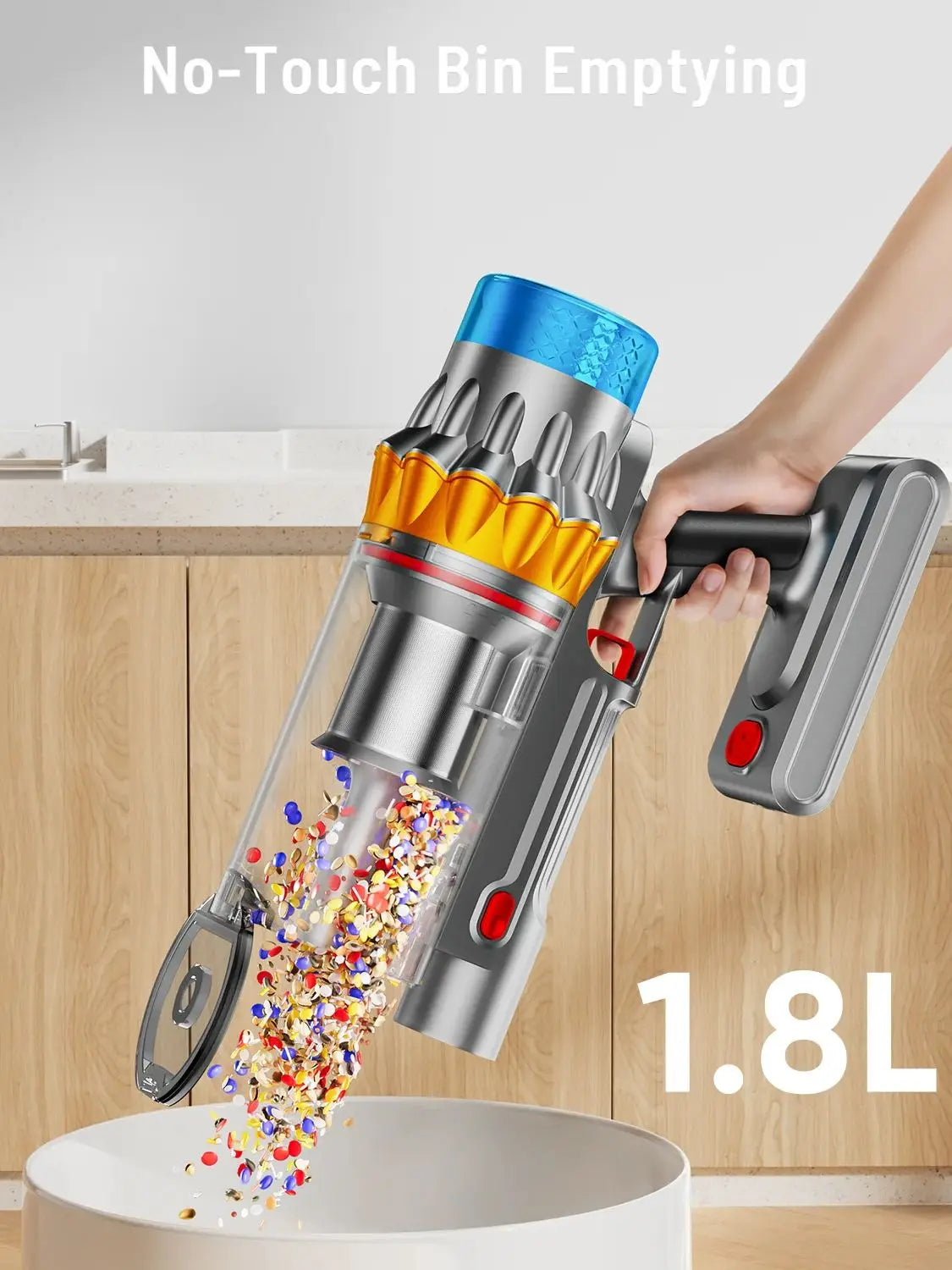 Cordless Vacuum Cleaner 65KPA Strong Suction for Pet Hair and Carpet 70Mins Runtime Household cleaning