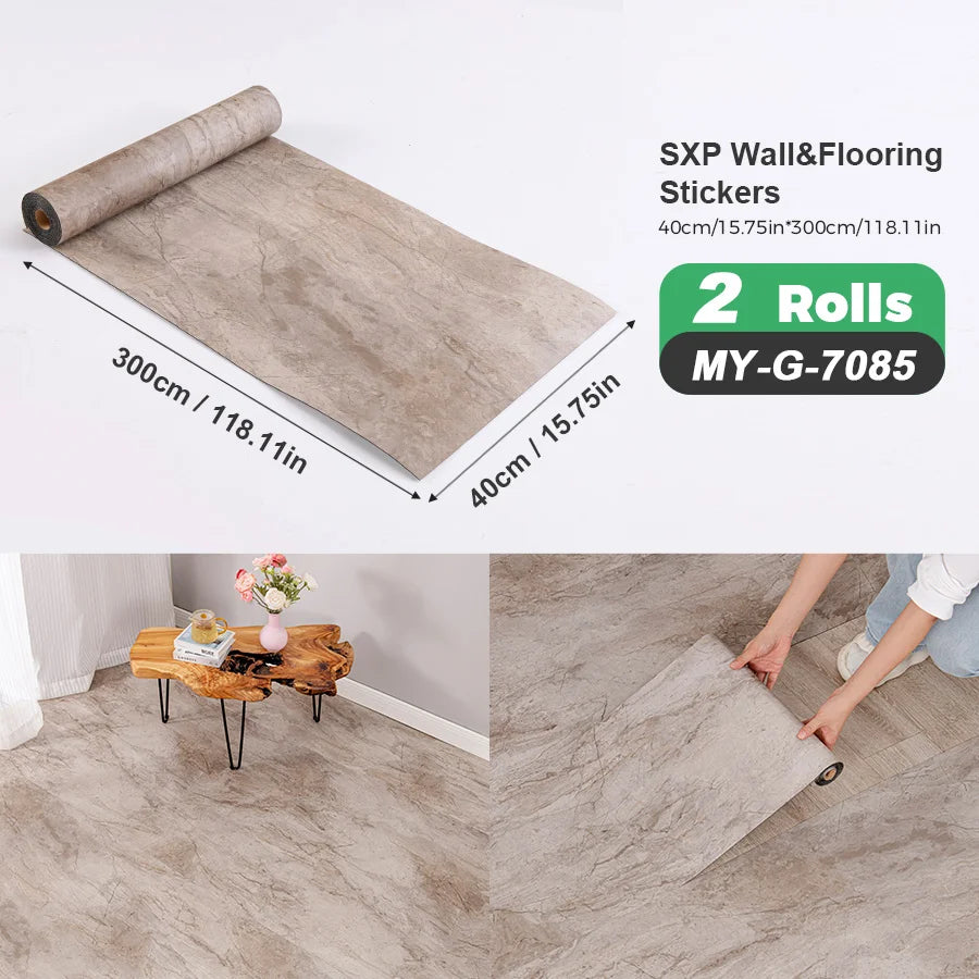2 Rolls Self-Adhesive Wall and Floor Sticker Peel and Stick 15.75x118.11inch