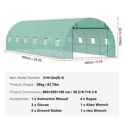 Walk-in Tunnel Greenhouse Hoop House Greenhouse Tunnel