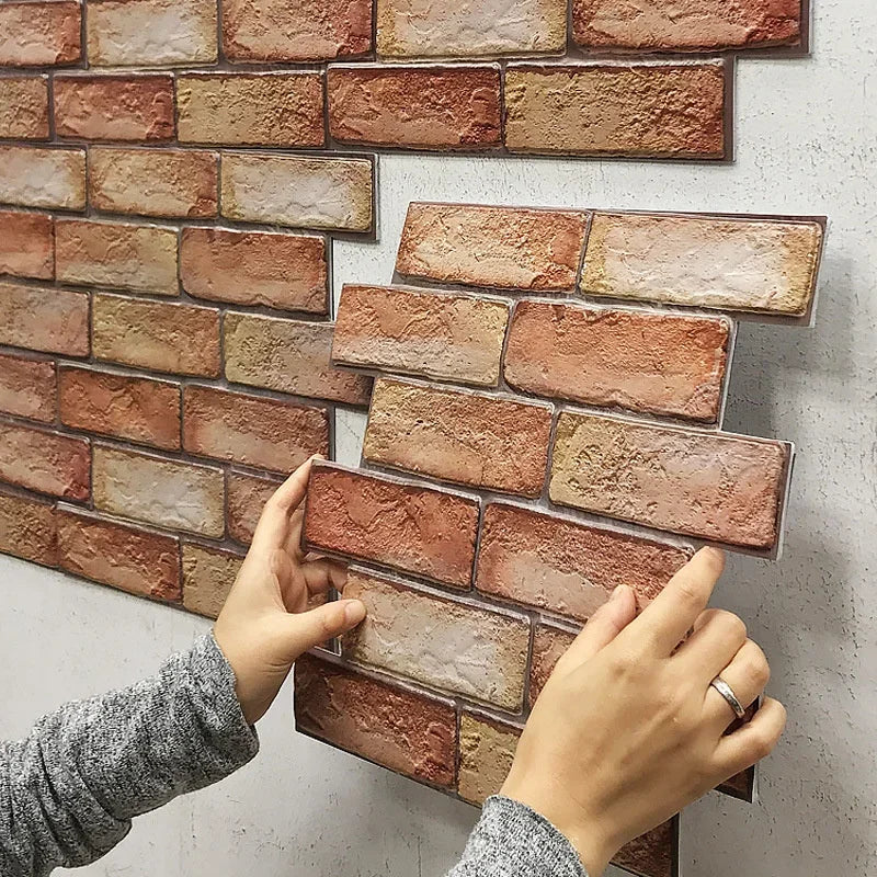 3D Imitation Brick Wall Stickers 30cmX30cm Self-adhesive Waterproof Wallpaper