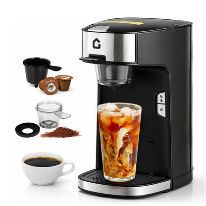 Single Serve Coffee Maker,K Cup & Ground Coffee Compatible